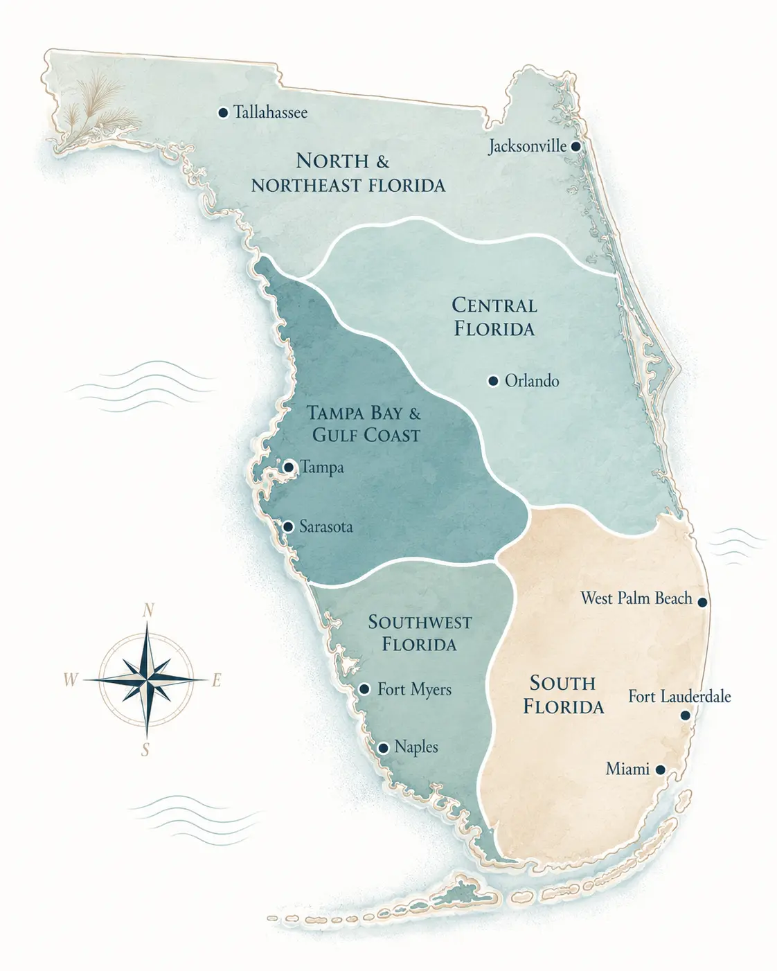 Florida service area map for DwellRoster home-service coordination